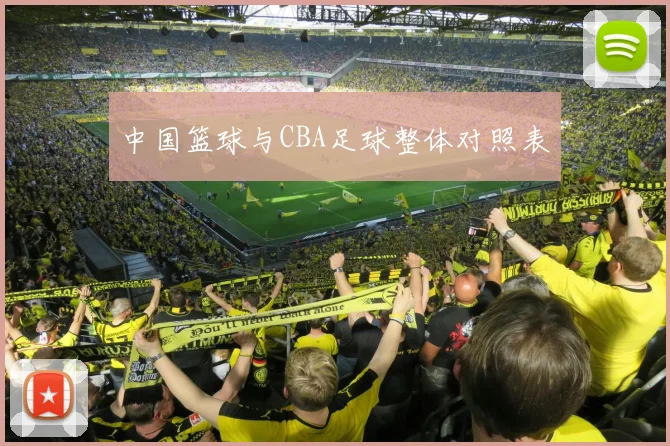 中国篮球与CBA足球整体对照表
